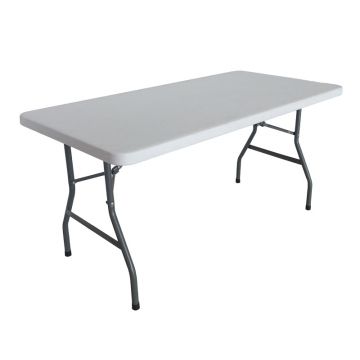 Masa de conferinte de gradina Aprilia, Alb, 198x90x74 cm
