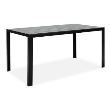 Masa de Gradina Nares Negru - Gri Inchis 140x80x72.5 cm