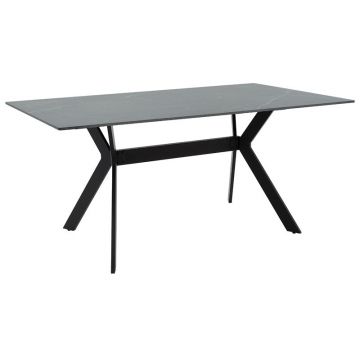 Masa Olivet, neagra, 180x90x75 cm