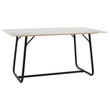 Masa Revello alba, neagra, 150x90x75 cm