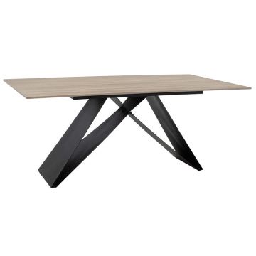 Masa Sabrina, sonoma - negru, 180x90x75 cm