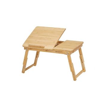 Masuta pentru laptop, Songmics, Natural, LLD01N, bambus, 34 x 65 x 29 cm