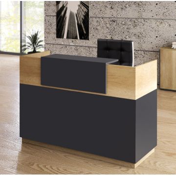 Receptie Lotus stejar - Gri inchis 180x70x110cm