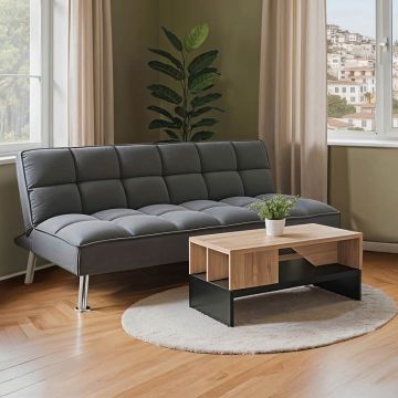 Set mobilier sufragerie 2 buc Vibe Gri inchis 189x110x82 cm