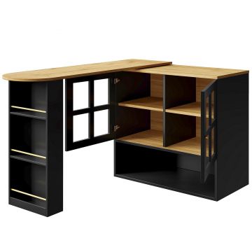 Bar rotativ 360°, Negru | Aosom Romania