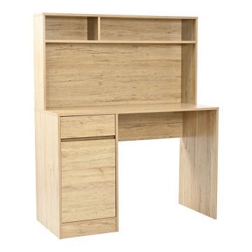 Birou cu rafturi Model Secreta, Alb, 110x50x135 cm