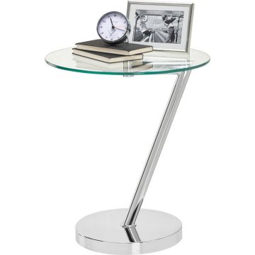 MASĂ AUXILIARĂ in metal, sticlă 45/45/52 cm