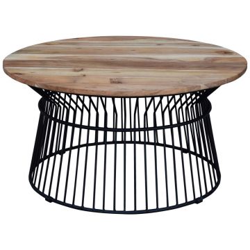 MĂSUȚĂ DE CAFEA lemn, metal 85/85/43 cm