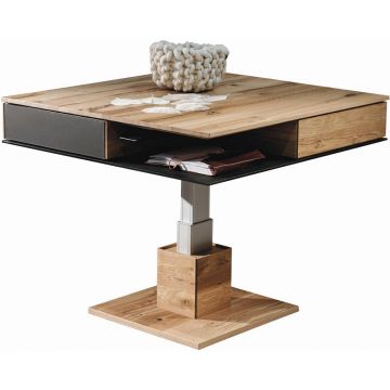 Măsuță De Cafea din lemn, sticlă, 90/90/38,3 cm