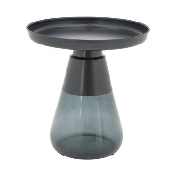 Masuta de Cafea Model Kunlo, Negru, D50x53.5 cm