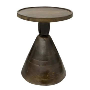 Masuta de Cafea Model Spello, Nuc, D38x46 cm