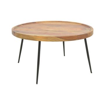 Masuta de Cafea Model Tavolo, Nuc, Φ75x39 cm