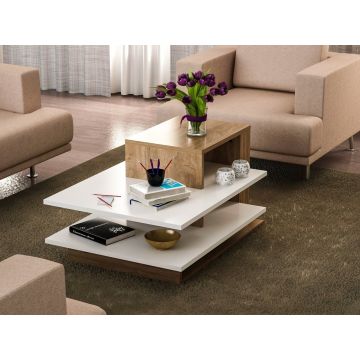 Măsuţă de cafea Venus Alb 84.8x43.6x60 cm