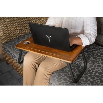 Masuta pentru Laptop Salvador, model Sehpa, 60x45x20 cm, Nuc/Negru