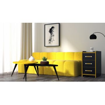 Noptiera Birou PC KL 9.3 Wenge+Galben