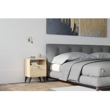 Noptiera Model Tanner, Stejar, 40x40x50cm