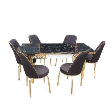 SET MASA 6 SCAUNE ALTIN 3