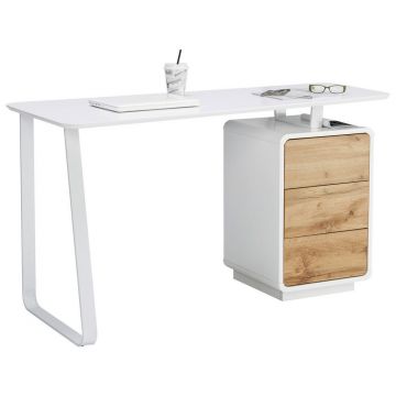 Birou, 140/44-60/76 cm, metal, material pe bază de lemn