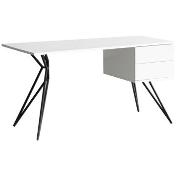 BIROU, 140/60/75 cm, metal, material pe bază de lemn