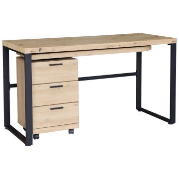 BIROU, 140/60/76 cm, metal, material pe bază de lemn