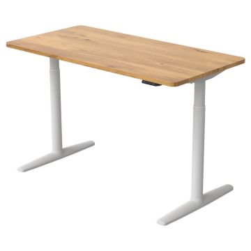 Birou, 140/70/71-116 cm, metal, plastic, material pe bază de lemn