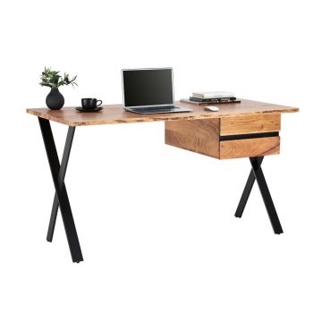 Birou, 140/70/76 cm, lemn, metal