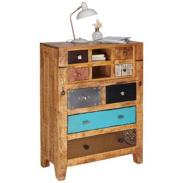 Birou Secretar in multicolor, culoare natur