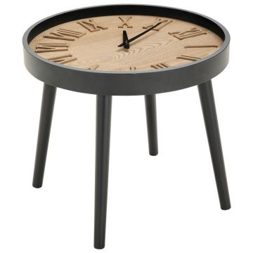 Masă Auxiliară din lemn, metal, sticlă, material pe bază de lemn, 48/48/40 cm