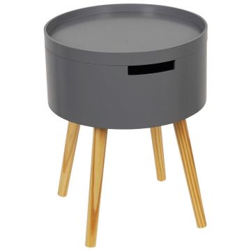 MASĂ AUXILIARĂ in lemn, material pe bază de lemn 38/38/48,5 cm