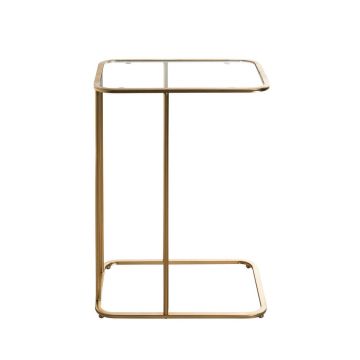 MASĂ AUXILIARĂ in metal, sticlă 45/30/65 cm