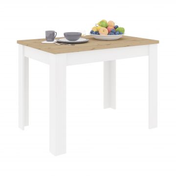 Masa bucatarie Zeta, Stejar Artisan/Alb, 102 x 69 x 75 cm