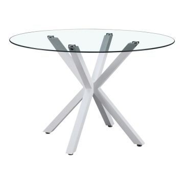 Masa de bucatarie Tavula, Pako World, Alb, 120x120x75 cm