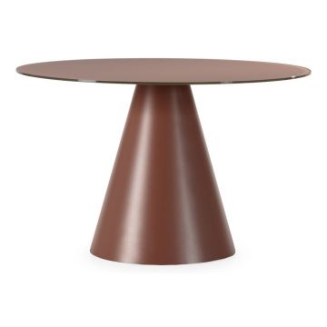 Masă de dining rotundă cu blat din sticlă ø 120 cm Vida – MOME