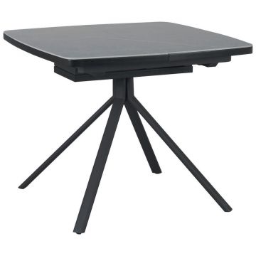 Masă din ceramică, material pe bază de lemn, 90-130/90/76 cm,