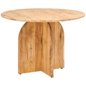 Masă din lemn, 140/140/76 cm,