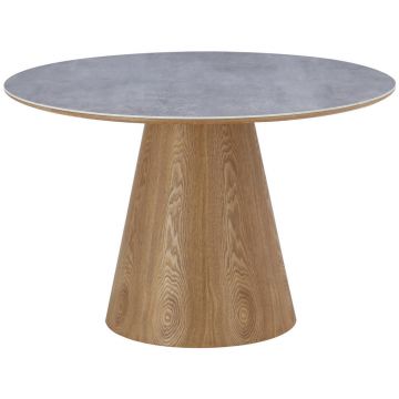 Masă din lemn, ceramică, material pe bază de lemn, 120/120/75 cm,