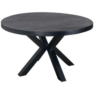 Masă din lemn, metal, 130/130/76 cm,