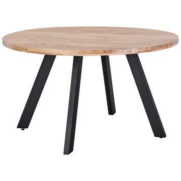 Masă din lemn, metal, 130/130/76 cm,