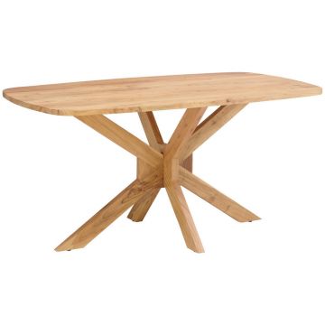 Masă din lemn, metal, 160/85/76 cm,