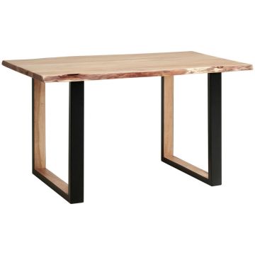 Masă din lemn, metal, 160/90/76 cm,