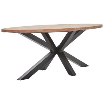 Masă din lemn, metal, 160/90/76 cm,