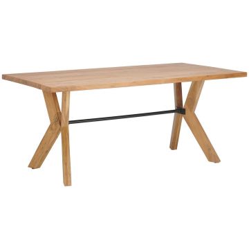 Masă din lemn, metal, 175/90/76 cm,