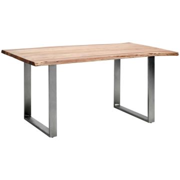 Masă din lemn, metal, 180/100/76 cm,