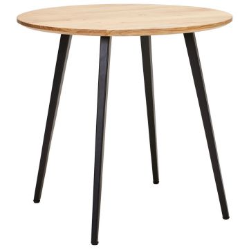 MASĂ din lemn, metal 80/80/76 cm