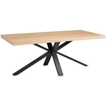 Masă din lemn, metal, material pe bază de lemn, 200/100/76 cm,