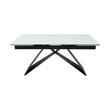 Masa Extensibila Oxidium, Alb Si Negru, 160/240 x 90 x 77 Cm