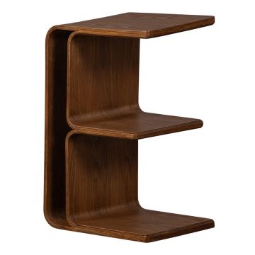 Măsuță auxiliară cu aspect de lemn de nuc 32x40 cm Frey – WOOOD