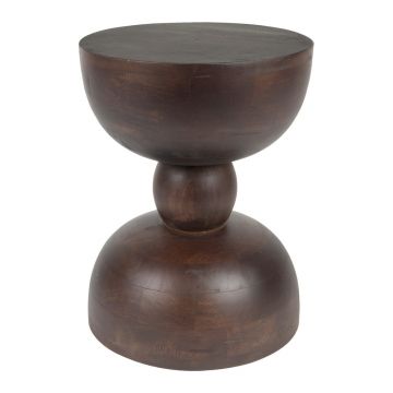 Măsuță auxiliară rotundă din lemn de mango ø 30 cm Izzy – White Label