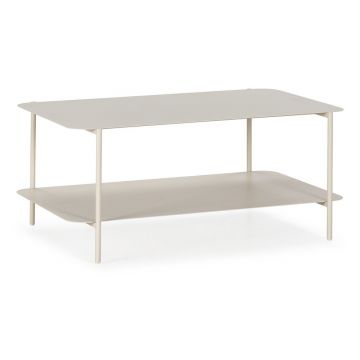 Măsuță de cafea crem din metal 58x90 cm Beatrix – MOME