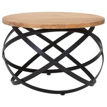 MĂSUȚĂ DE CAFEA din lemn, metal 60/60/40 cm